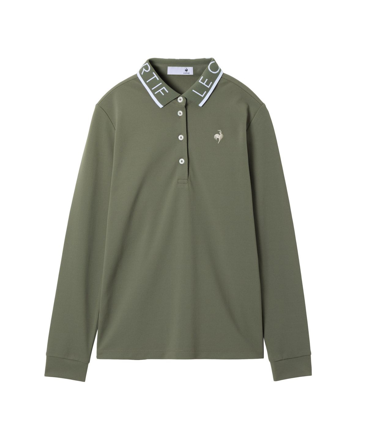 lecoqsportifgolf ルコックスポルティフ ゴルフ le coq sportif golf ロゴ襟長袖 カーキ L lecoqsportifgolf ルコックスポルティフ ゴルフ le coq sportif golf ロゴ襟長袖 カーキ L