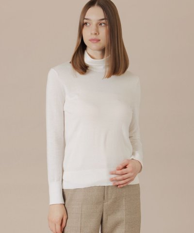 【SUPER FINE LAB.】メルテッドサウラコットンタートルネックプルオー