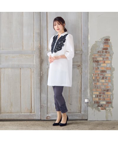 【大人気アイテム】【UVカット/伸縮性◎】リボンレギンスパンツ