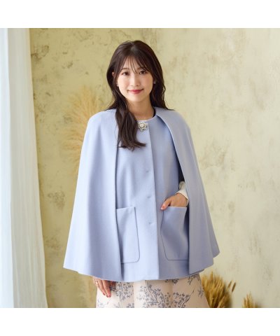 【ブローチ付】ケープショートコート