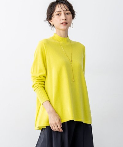 【洗える】ピュアカシミヤ フレア ニット