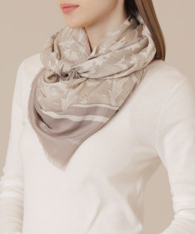 バイブリーフラワーカシミヤシルクストール