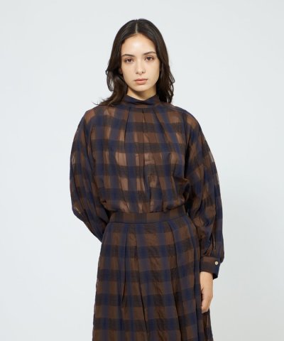 【EPOCA STORIA】オンブレーチェックブラウス《WEB＆EPOCA TH