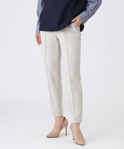 【シーズンレスに活躍！】【マシンウォッシャブル】ダンボールニットピンタックパンツ