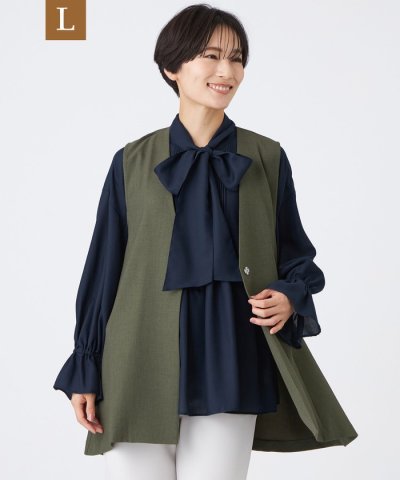 【L】【吸水速乾】【遮熱】【着用じわ防止】【ストレッチ性】ドライメランジフレアジ