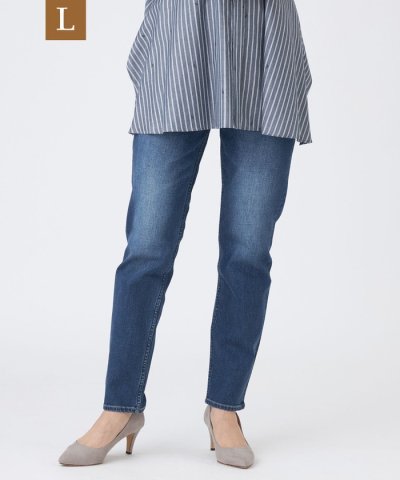 【L】【マシンウォッシャブル】ストレッチデニムパンツ