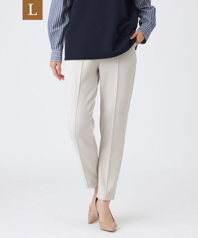 【L】【シーズンレスに活躍！】【マシンウォッシャブル】ダンボールニットピンタック