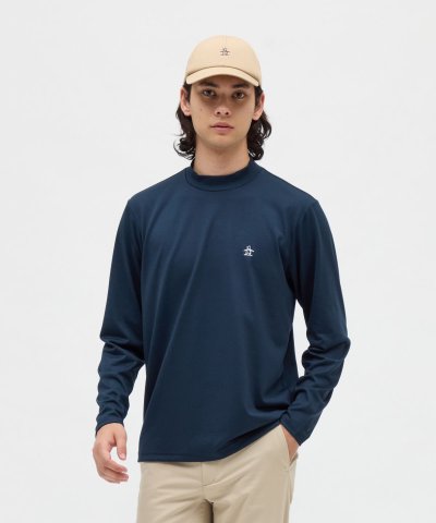 マンシングウェア Munsingwear ストレッチ毛混天竺長袖モックネックシャ