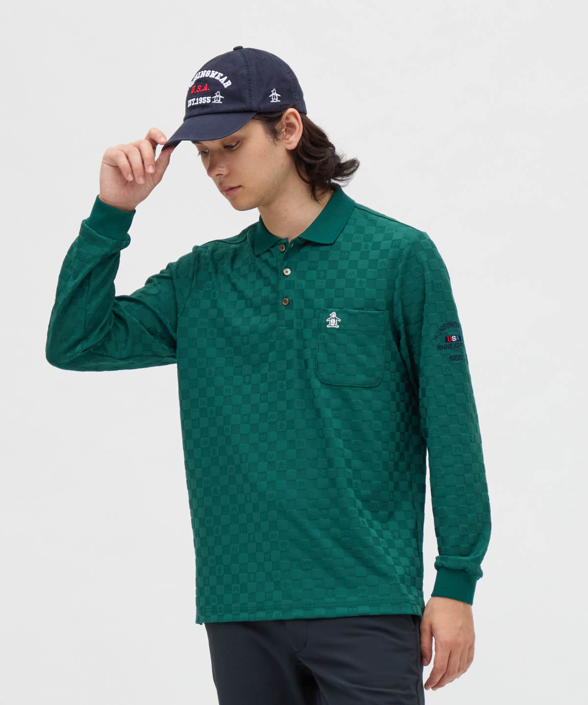 マンシングウェア Munsingwear 吸汗速乾リンクスジャカード長袖