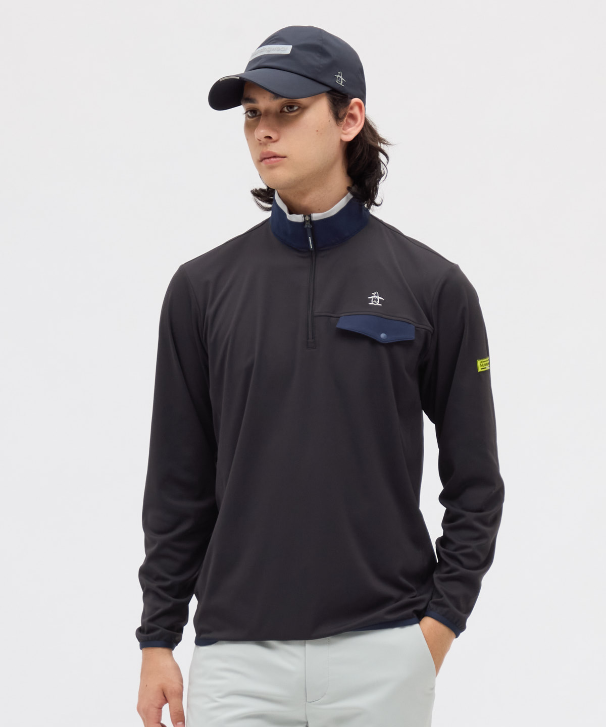 Munsingwear(ings) マンシングウェア Munsingwear 【EASY MIDDLER】ハーフジッ ブラック LL Munsingwear(ings) マンシングウェア Munsingwear 【EASY MIDDLER】ハーフジッ ブラック LL