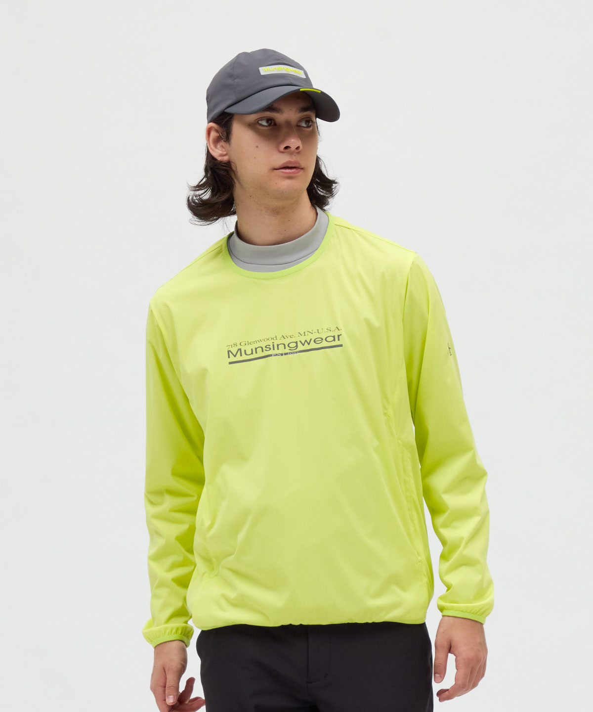 Munsingwear(ings) マンシングウェア Munsingwear 【EASY MIDDLER】プルオーバ ライム 3L Munsingwear(ings) マンシングウェア Munsingwear 【EASY MIDDLER】プルオーバ ライム 3L