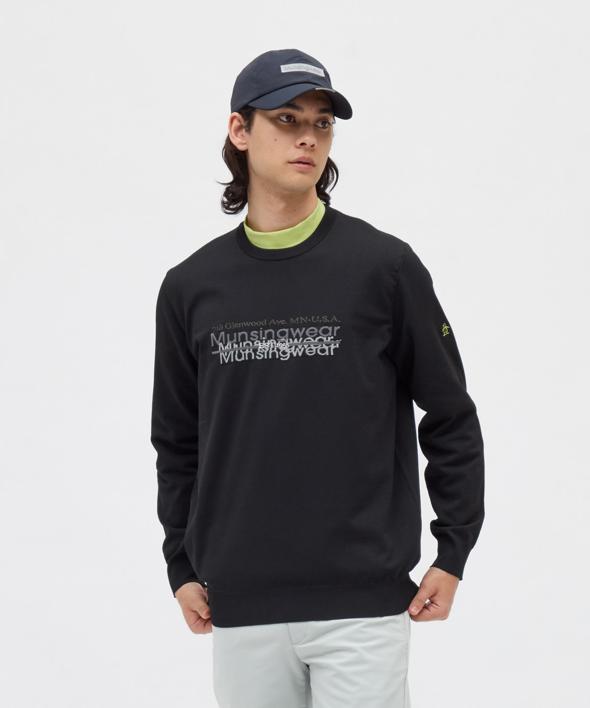 Munsingwear(ings) マンシングウェア Munsingwear 【EASY MIDDLER】ロゴジャカ ブラック LL Munsingwear(ings) マンシングウェア Munsingwear 【EASY MIDDLER】ロゴジャカ ブラック LL