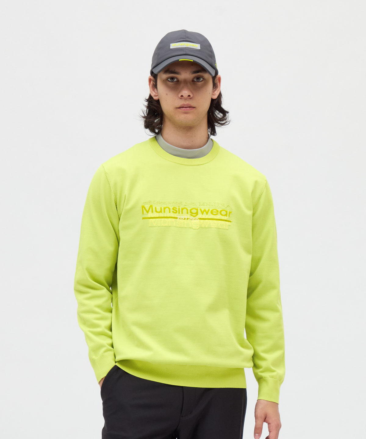 Munsingwear(ings) マンシングウェア Munsingwear 【EASY MIDDLER】ロゴジャカ ライム 3L Munsingwear(ings) マンシングウェア Munsingwear 【EASY MIDDLER】ロゴジャカ ライム 3L