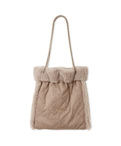 【WEB限定/ボアコレクション】キルティングチェーンバッグ