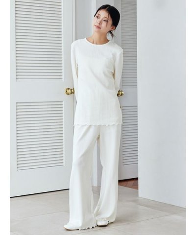 ハートふくれジャガードロングパンツ