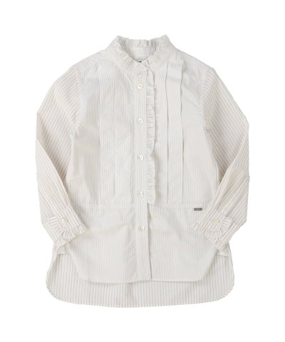 フィス FITH Poplin Striped Ruffle Blouse
