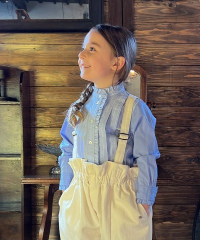 フィス FITH Poplin Striped Ruffle Blouse