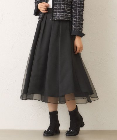 オーガンザ イレギュラータックスカート