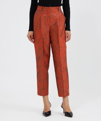 ラメジャカード カーブパンツ