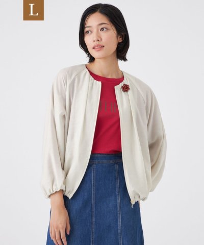 【L】【ウォッシャブル】シアータンブラーブルゾン