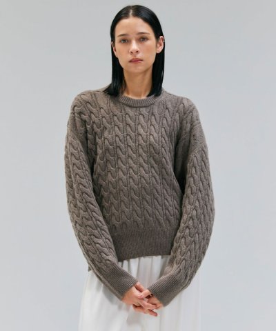 【洗える】SEDONA / ウールカシミヤケーブルニット