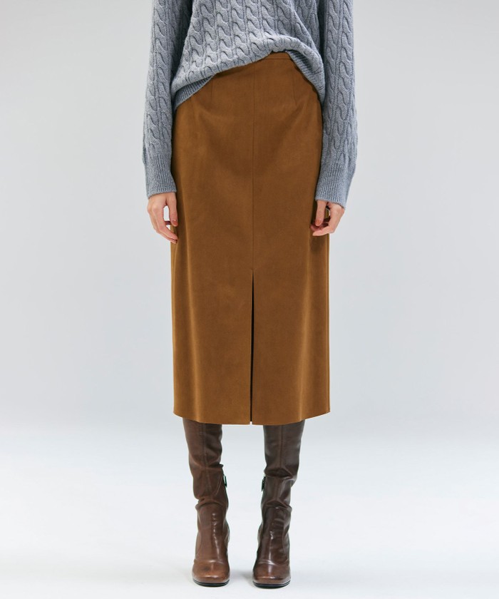 BEIGE CISCO / フェイクスエードIラインスカート CARAMEL 2