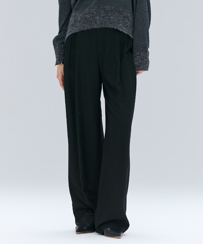 BEIGE 【Oggi 10月号掲載】COBURN / シルク混2タックカーヴィーワイドパン BLACK 4 BEIGE 【Oggi 10月号掲載】COBURN / シルク混2タックカーヴィーワイドパン BLACK 4