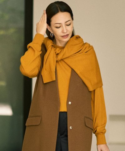 【カタログ掲載・洗える】ファインウールカシミヤクルーネック ニット
