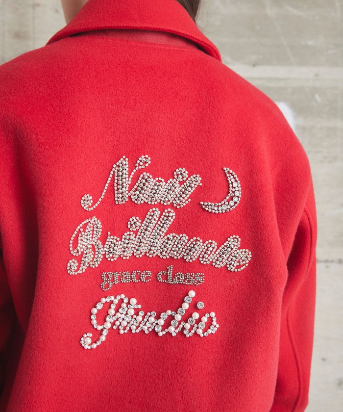 GRACECONTINENTAL バーシティembジャケット レッド 38 GRACECONTINENTAL バーシティembジャケット レッド 38