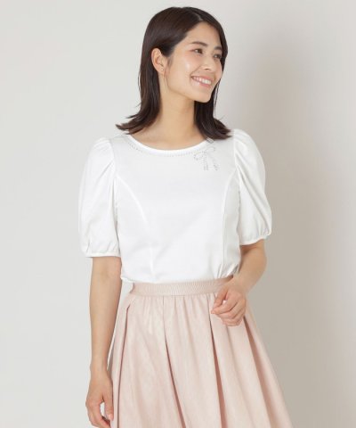 リボンネック プルオーバーカットソー