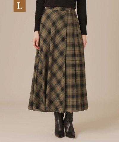 【L】ウォッシャブルウールビエラスカート