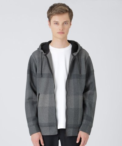 【BLACK lab.】シアーダンボールクレストブリッジチェックパーカー