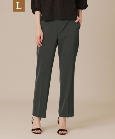 【L】ポリエステルツイルストレッチパンツ