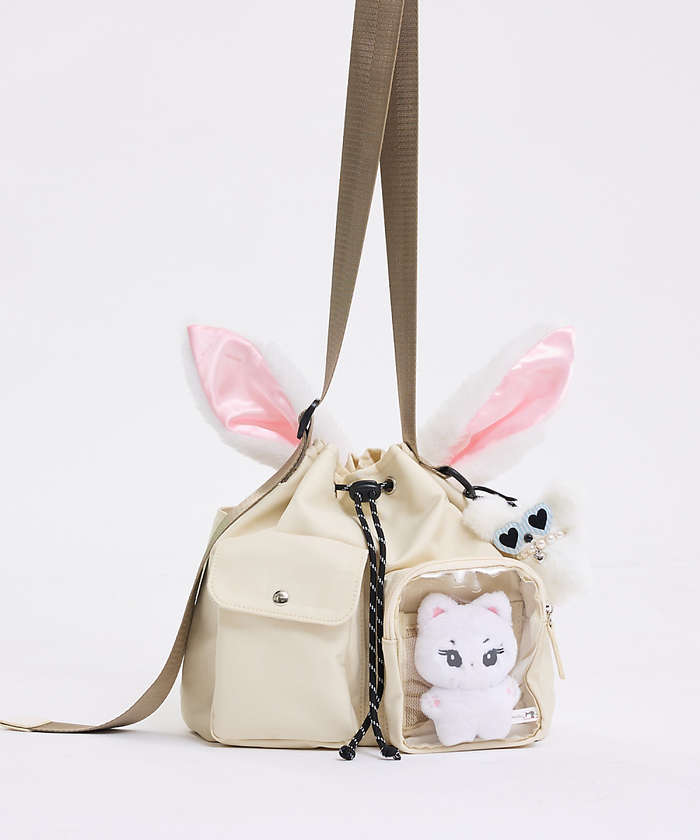 LOWELLThings オシゴト/巾着ショルダーバッグ【推し活】【予約】 アイボリー F LOWELLThings オシゴト/巾着ショルダーバッグ【推し活】【予約】 アイボリー F