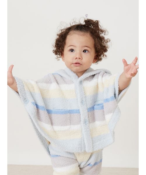 YOKANG ポンチョ BABY】ベビモコカラフルボーダーポンチョ(508555695)｜阪急