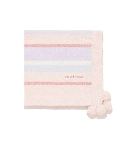【KIDS】ベビモコカラフルボーダーブランケット
