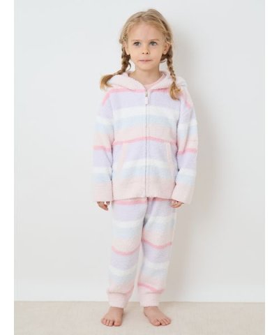 【KIDS】ベビモコカラフルボーダーロングパンツ