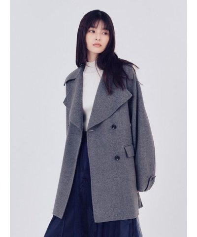 ウールリバーミドルAラインコート