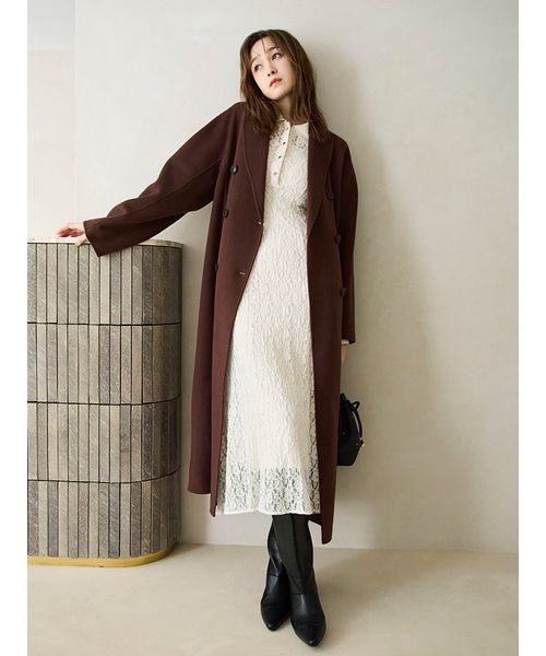 FRAYI. D ウールリバーダブルブレストチェスターコート BRW 1 FRAYI. D ウールリバーダブルブレストチェスターコート BRW 1