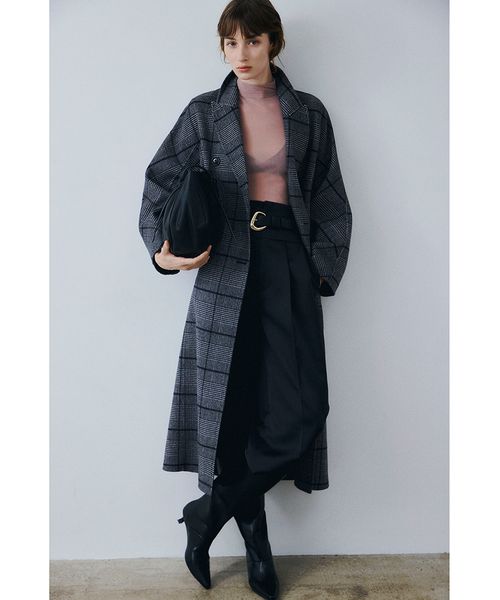 FRAYI. D ウールリバーダブルブレストチェスターコート CHECK 1