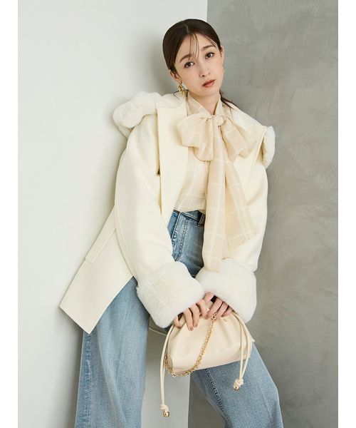 FRAY I.D フレイアイディー　リバーコート　ロングコート　アイボリー　白 FRAY I.D（ロングコート）のフリマアイテム一覧