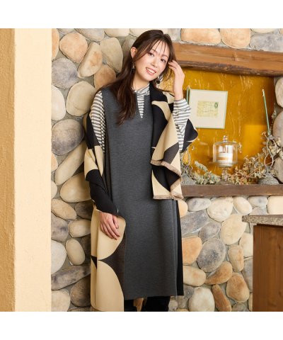 サイド切り替え・パワーショルダーワンピース