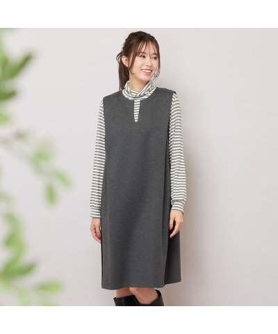 サイド切り替え・パワーショルダーワンピース