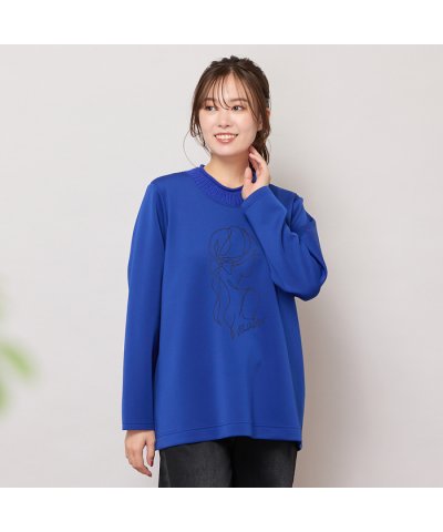 【手洗いOK】フロントラバープリントトップ