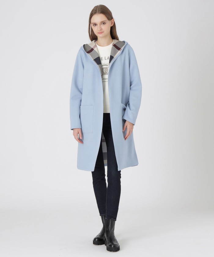 クレストブリッジチェックリバーシブルダンボールコーディガン