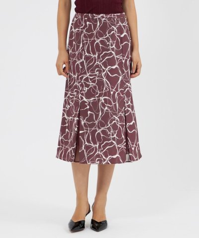 マーブルプリント セミフレアスカート