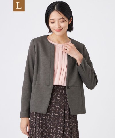 【L】【美シリーズ・セットアップ対応・ウォッシャブル】プレミアムジャージジャケッ