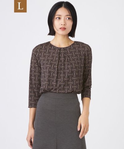 【L】【吸水速乾・UV・接触冷感・ウォッシャブル】ビットエアファインブラウス