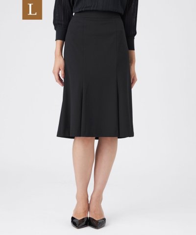 【L】【美シリーズ・セットアップ対応・ウォッシャブル】プレミアムジャージスカート