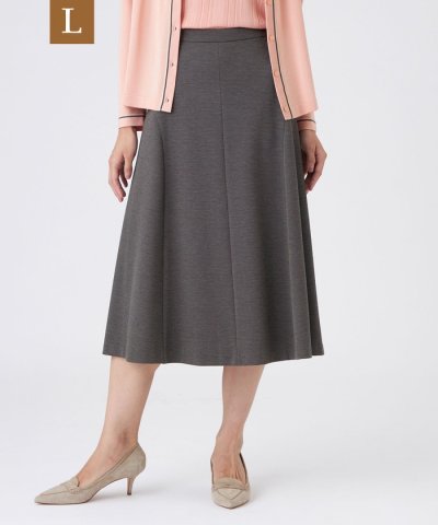 【L】【美シリーズ・セットアップ対応・ウォッシャブル】プレミアムジャージスカート